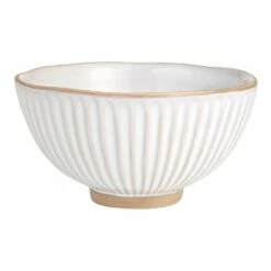 World Market Extra Large White Reactive Glaze Noodle Serving Bowl