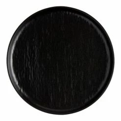 World Market Stella Matte Black Textured Dinner Plate