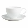 World Market Spin White Porcelain Cup And Saucer Duo Set Of 4