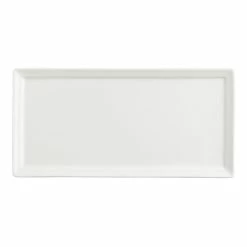 World Market Mini Rectangular White Porcelain Tasting Plate Set Of 4