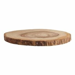 World Market Wood Bark Charger