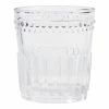 World Market Clear Pressed Double Old Fashioned Glass Set of 4