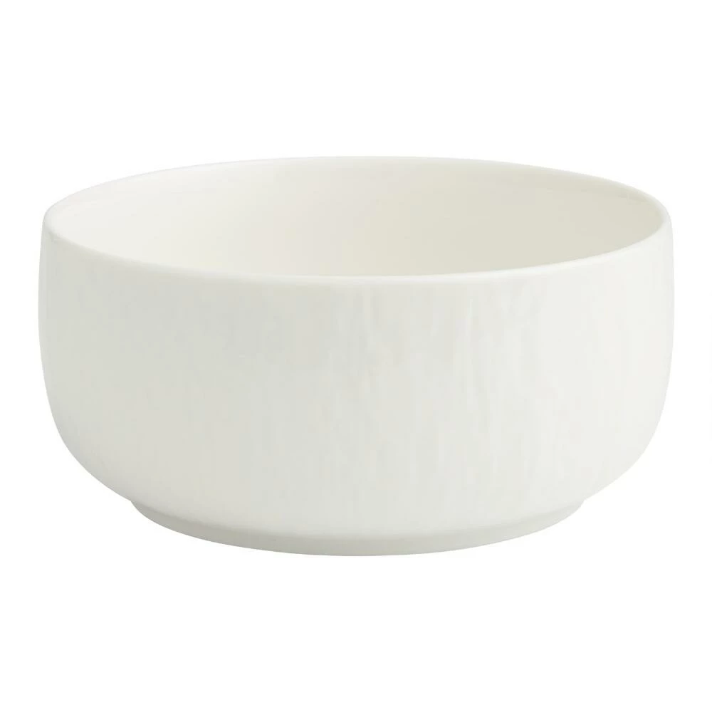 World Market Stella White Textured Cereal Bowl
