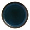 World Market Blue Reactive Glaze Ribbed Salad Plate