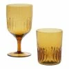 World Market Iona Amber Textured Bar Glass