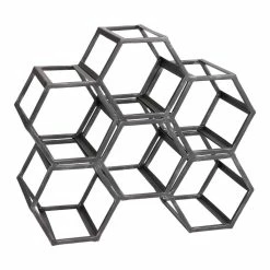 World Market Black Hexagonal Wine Rack