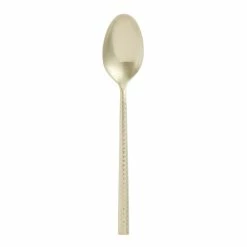 World Market Champagne Satin Hammered Soup Spoon