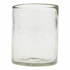 World Market Crackle Recycled Double Old Fashioned Glasses Set of 4
