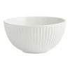 World Market White Whittle Ribbed Cereal Bowl