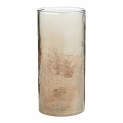 World Market Freida Taupe Luster Crackle Highball Glass