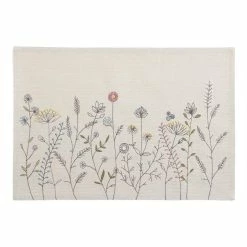 World Market Natural Multicolor Embroidered Floral Placemat