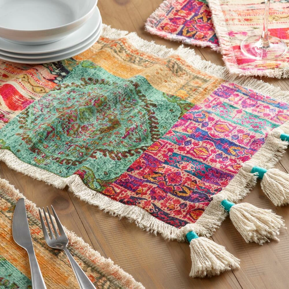 World Market Multicolor Patchwork Haveli Placemats Set of 4 - Image 2