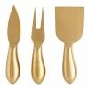World Market Rumbled Gold Cheese Knives 3 Piece Set