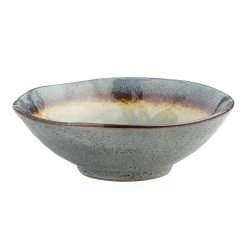World Market Sota Gray Reactive Glaze Serving Bowl