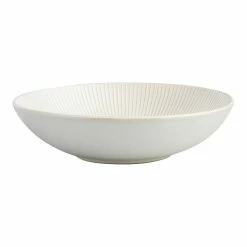 World Market Avery White Textured Serving Bowl