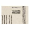 World Market Ivory and Black Rustic Stripe Patch Placemats Set of 4