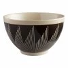 World Market Black And Sand Zigzag Wax Resist Noodle Bowl
