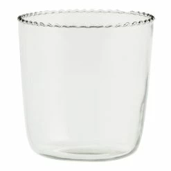 World Market Textured Ruffle Double Old Fashioned Glass Set of 2