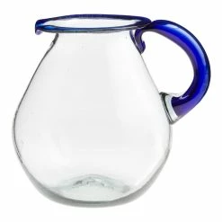 World Market Rocco Blue Margarita Glass Pitcher
