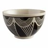 World Market Black And Sand Two Row Wax Resist Noodle Bowl