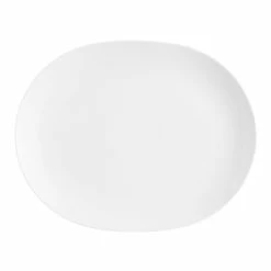 World Market Coupe White Porcelain Serving Platter