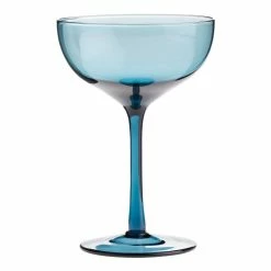 World Market Blue Coupe Glass