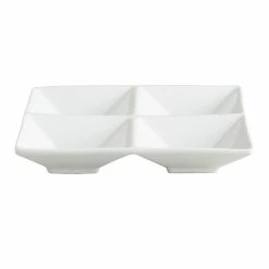 World Market White Porcelain Divided Tasting Tray Set Of 6