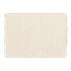 World Market Neutral Woven Placemats with Natural Fringe Set of 4