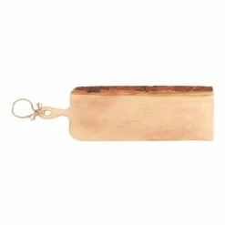 World Market Large Raw Edge Wood Paddle Serving Board