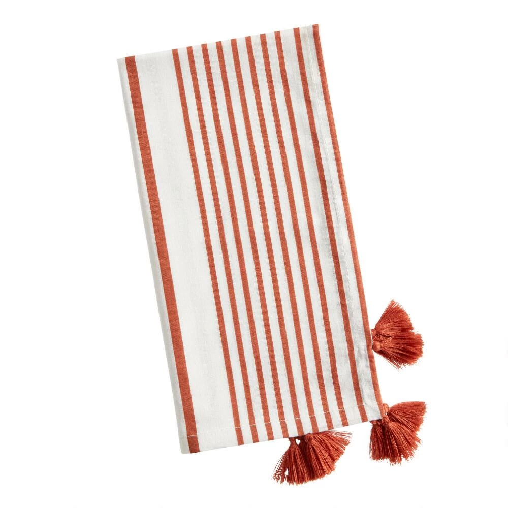 World Market Screen Printed Cotton Blend Napkin Set of 4 - Image 4