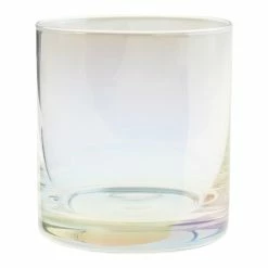 World Market Iridescent Double Old Fashioned Glass