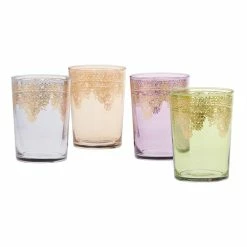 World Market Moroccan Double Old Fashioned Glasses Set of 4