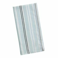 World Market Gray Stripe Printed Cotton Napkins Set of 4