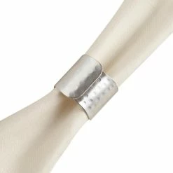 World Market Textured Silver Napkin Rings Set Of 4