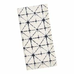 World Market Indigo Blue and Ivory Tie Dye Napkin Set of 4