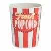 World Market Red Stripe Bamboo Fiber and Melamine Popcorn Container