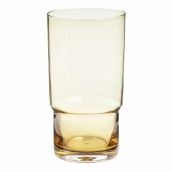 World Market Amber Stackable Highball Glass Set of 2
