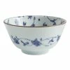 World Market Small Blue And White Porcelain Floret Noodle Bowl